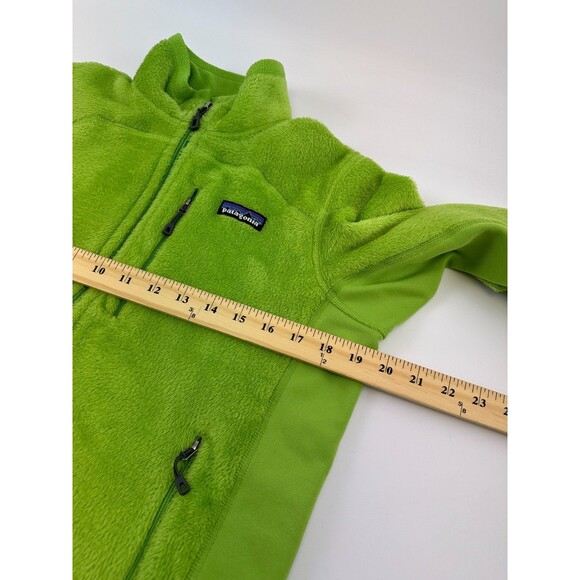 Patagonia R2 Fleece Jacket Bright Neon Green Full Zip Polartec Womens Medium - Picture 6 of 13